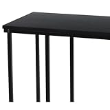 ULUYYUC Kleiner Schrank Nachttische Balkon Tisch Betttisch - Beistelltisch mit MDF-Platte Schwarz...