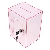 FOYTOKI Transparente Acryl spendenbox mit Schloss und Schlüssel Robuste Vorschlagsbox mit...