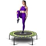 Gielmiy Fitness-Trampolin Ø ca 101cm,mit verstellbarem Lenker Fitness Rebounder für...