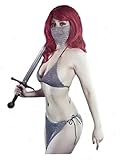 Mittelalterliches sexy 3-teiliges Kettenhemd-Dessous-Set mit Kettenhemd-Gesichtsmaske, BH und...