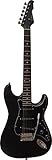 ELEKTROGITARRE MATT SCHWARZ - E-GITARRE MIT MASSIVHOLZKÖRPER - VISION SOUND - SCHWARZER PICKUP +...