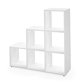 Vicco Treppenregal, Weiß, 107.2 x 107.8 cm