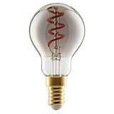 EGLO E14 Lampe dimmbar, Spiral LED Glühbirne, Vintage Deko Leuchtmittel schwarz-transparent im...