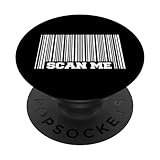 Scan me Barcode Scanner Humor schrullig verspielt Witz lustig PopSockets mit austauschbarem PopGrip