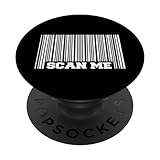 Scan me Barcode Scanner Humor schrullig verspielt Witz lustig PopSockets mit austauschbarem PopGrip