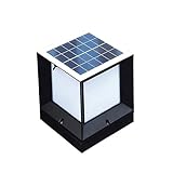 Wandleuchten für den Außenbereich, quadratische Solar-Pfostenlampe für den Außenbereich,...