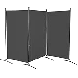 Monucep 260 x 180cm Paravent Raumteiler 3 Teilig klappbar, Freistehend Trennwand, Umkleide...