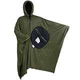 GjnjfdF Tragbarer Schlafsack, Poncho-Schlafsack, Fleece-Decken, Schlafsack, Poncho, vielseitiger...