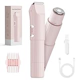 Bikini-Trimmer für Frauen - 2-in-1 Elektrorasierer mit Doppelkopf – Sichere Haarentfernung für...