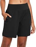 baleaf Damen Laufshorts Laufhose Kurz Sporthose mit 4 Taschen Jogginghose Sport Shorts mit Innenslip...