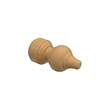 Interdeco Gardinenstangen Endstücke aus Holz in Buche lackiert für 28 mm Ø (2 Stück)