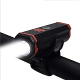 BGDGTP USB-Aufladung mit Batterieanzeige Fahrradscheinwerfer Aluminium Fahrradlicht Mountainbike...