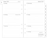 newestor 2026 Wochenplaner Einlage Personal A6, 1 Woche auf 2 Seiten mit Tabs, 9,5x17,1cm