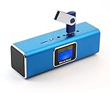 MusicMan TXX3548 MA Soundstation Stereo-Lautsprecher mit integriertem wiederaufladbarem Akku und...
