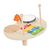 WEKAMOS Holz Xylophon und Trommel für Pädagogisches Schlaginstrument Multifunktionales Percussion...