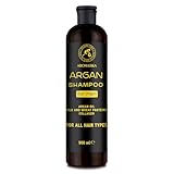 Argan Shampoo für Männer 500 ml - Shampoo mit Arganöl - Seidenprotein und Weizenprotein - Weiche...