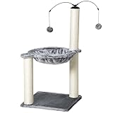 PawHut Kratzbaum, 2 Kugeln, 400 g/m², Grau