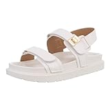 Ital Design Damenschuhe Sandalen & Sandaletten Plateausandaletten, HY4542-, Kunstleder, Weiß, Gr....
