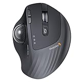 ProtoArc EM01 NL Trackball Maus, Verstellbarer Winkel Maus, 2.4G USB Kabellos & 2*Bluetooth,...