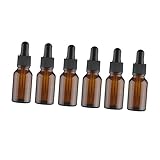 BELLIFFY 12 Stück 15 Ml Braune Retro Antikglasflaschen Für Ätherische Öle Leere Behälter Mit...