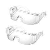 LAIYOHO 2 Stück Schutzbrille mit kratzfesten Brillengläsern UV-Schutz Erwachsene Überbrille für...