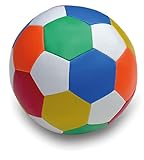 alldoro 60313 - Softball Ø 18 cm, Fußball in Mehrfarbig / bunt, Softfußball aus Schaumstoff,...