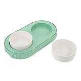 TOYZFRIENDY Beheizter Katzennapf aus Keramik mit Abnehmbarem Doppelnapf Temperaturregulierung für...