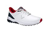 Callaway Golf Herren Lazer Golfschuh, Weiß/Marineblau/Rot, Größe 47, Farbe: Weiß/Marineblau, 47...