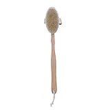 OLIMY Badebürste mit langem Griff for die Dusche, natürliche Saunabürste, Deluxe-Badebürste mit...