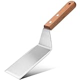 Pfannenwender aus Edelstahl mit Holzgriff, 11 x 2,7 Zoll, Grillwender, Hitzebeständiger...