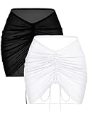 AI'MAGE Damen 2 Stück Strand Wrap Sarong Vertuschung Badeanzug Wickelröcke Sexy Bikini Cover up,...