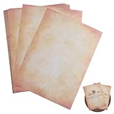 60 Blatt Pergamentpapier Urkundenpapier A4 bedruckbar Kalligraphie Papier Vintage Briefpapier...