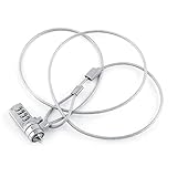 AMONIDA Robuste Kabelkette für Laptop-Schloss mit Ziffernpasswort, Abschreckendes...