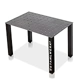 STAHLWERK Schweißtisch Montagetisch DIY-Bausatz mit massiver 12 mm Arbeitsplatte, D22 Lochsystem,...