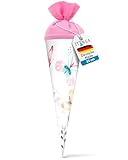 itenga Geschwister Schultüte 35cm Schmetterling mit Filzverschluss kleine Tüte Geschenkverpackung...