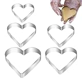 Obst-Ausstechform | Herzförmige Keksform | Edelstahl-Brotprägung für Valentinstag – für...