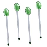 VANZACK 4 Stück Teiliges Hitzebeständige Klare Glasspiele mit Langem Stiel Multifunktional als...
