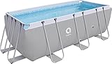 Avenli Pool 400 x 200 x 100 cm Frame Plus Stahlrahmen Aufstellpool ohne Pumpe grau Framepool grau...