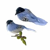 Loberon Deko-Vogel 2er Set Penelopé, feine Handarbeit, natürliche Optik, mit Klammern überall zu...