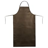 ARMYJY Wasserdichte, öldichte Schürze, PVC-Leder, robuste Schürze für saubereres Kochen, Grill,...