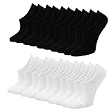 Blu Ninfee Sneaker Socken Damen Füsslinge Herren 10 Paar, Unisex Füßlinge mit Rutschfest Silikon,...