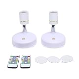 Dpofirs 2er-Pack Kabellose LED-Strahler für den Innenbereich, Batteriebetrieben, mit Fernbedienung,...
