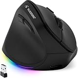 Bluestork - Ergonomische Vertikale Kabellose Maus 800-2400dpi 6 Tasten RGB - Maus Ergonomisch -...