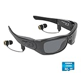 Hereta Kamera Sonnenbrille, Bluetooth Sonnenbrille Full HD 1080P Videokamera Brille mit UV-Schutz...