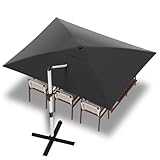 Devoko Sonnenschirm Balkon 300x300x260 cm Alu Ampelschirm mit Abdeckung, Wasserabweisend...