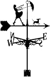 Wetterfahne aus Edelstahl, Metall-Wetterfahne, Mädchen im Regen, Windfahne, langlebig,...