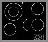 Bauknecht CTAR 9642 IN Glaskeramik-Kochfeld/4 Heizelemente/60 cm/4 SprintStar Kochzonen / Edelstahl