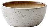 BITZ Schüssel, Schale, Müslischale, Snackschale aus Steingut, 12 cm im Durchmesser, Creme/Creme
