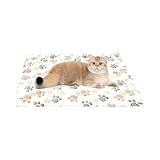 YNPQTDS Automatisches Heizbett für Katzen – Thermodecke für Tiere mit Motiv Krallenabdrücke –...