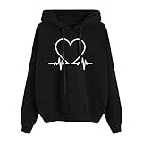 Minying Sweet Damen-Kapuzenpullover, modisch, Hoodie, Sweatshirt, schick, bedruckt, Hemd,...